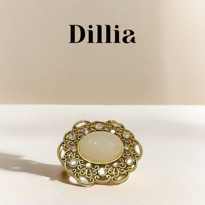 Vintage Tiger Eye Gold Filigree Ring
