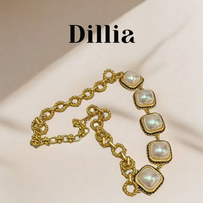 Elegant Pearl and Golden Chain Necklaces
