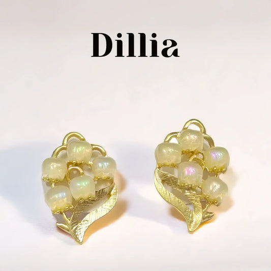 Elegant Opal Grape Cluster Earrings