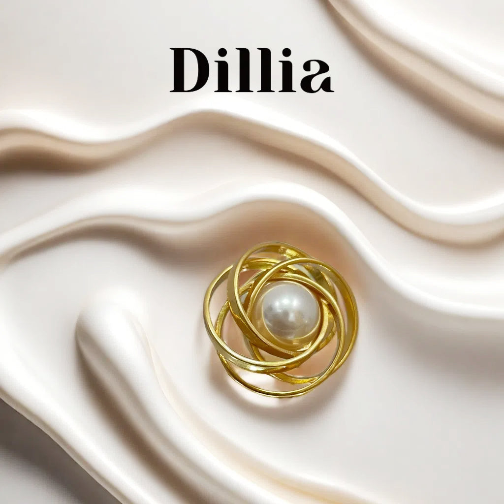 Elegant Gold-Plated Pearl Twist Stud Earrings