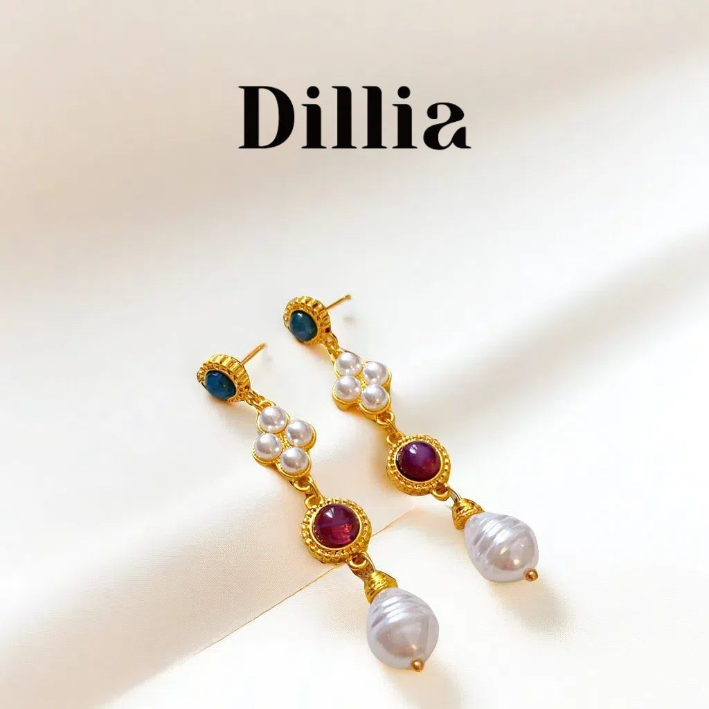 Elegant Luxe Pearl and Gold-Plated Earrings