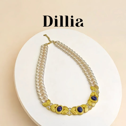 French Vintage Double-Layer Pearl Necklace