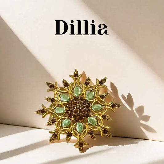 Vintage-inspired Colorful Zircon Sunflower Brooch
