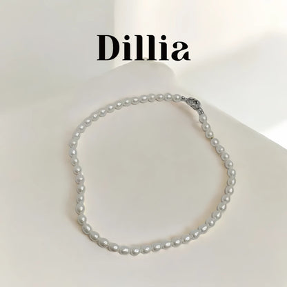 7-8mm Freshwater Nucleated Rice Pearl Necklace
