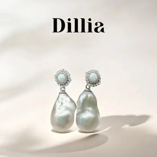 S925 15-20mm Freshwater Baroque Pearl Stud Earrings