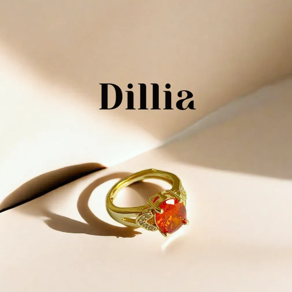 Zircon Inlaid Copper-plated Gold Open Ring